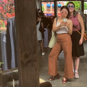 Linen high waisted pants